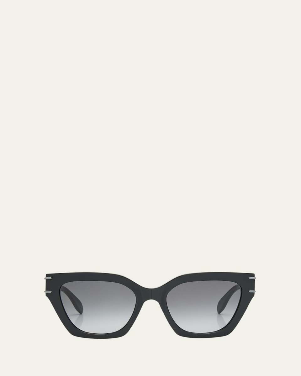 Acetate Cat-Eye Sunglasses w/ Logo Detail